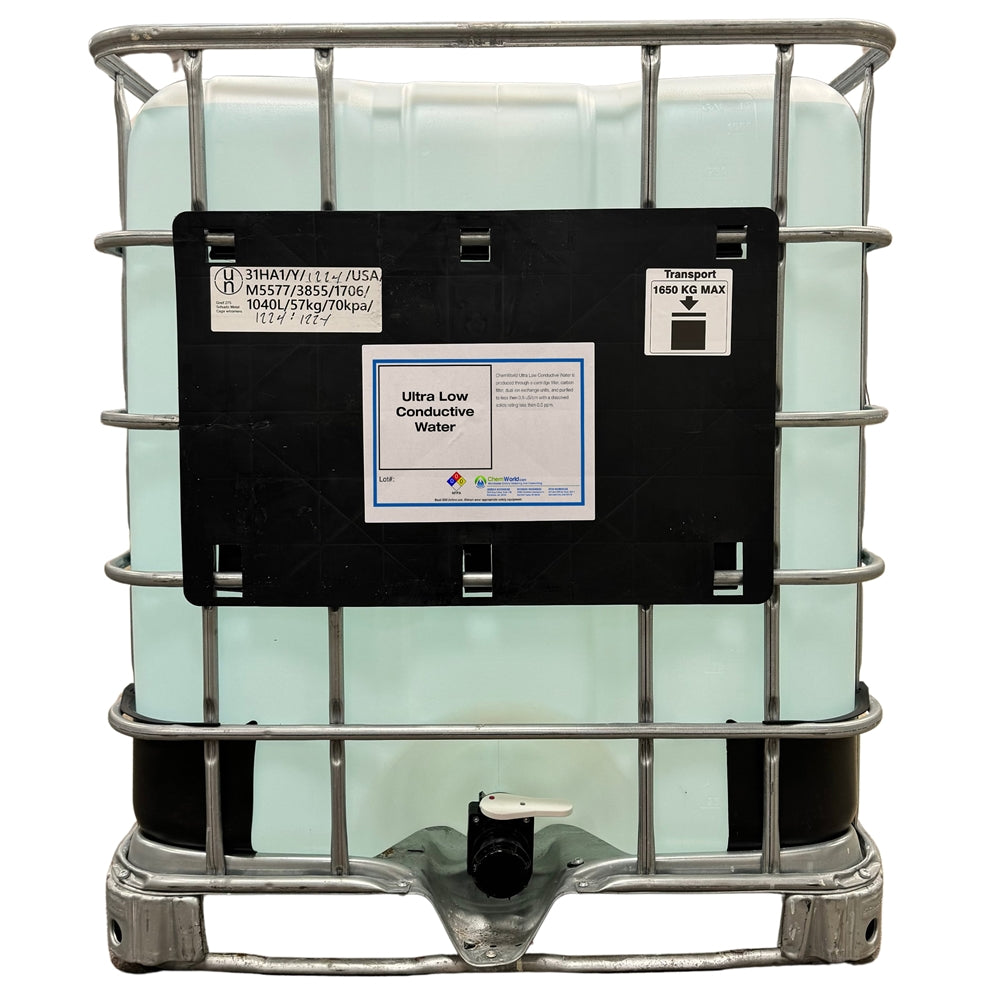 Ultra Low Conductive Water < 0.5 uS/cm - 275 Gallons