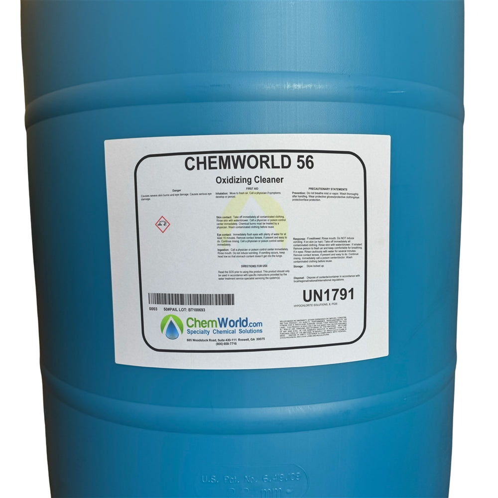 12.5% Sodium HypoChlorite - 55 Gallons