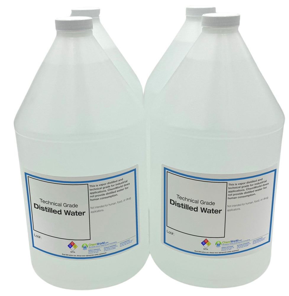 Distilled Water (Technical Grade) - 4x1 Gallons