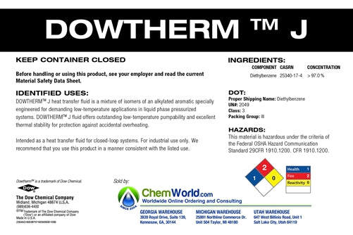 DOWTHERM J - 5 Gallons