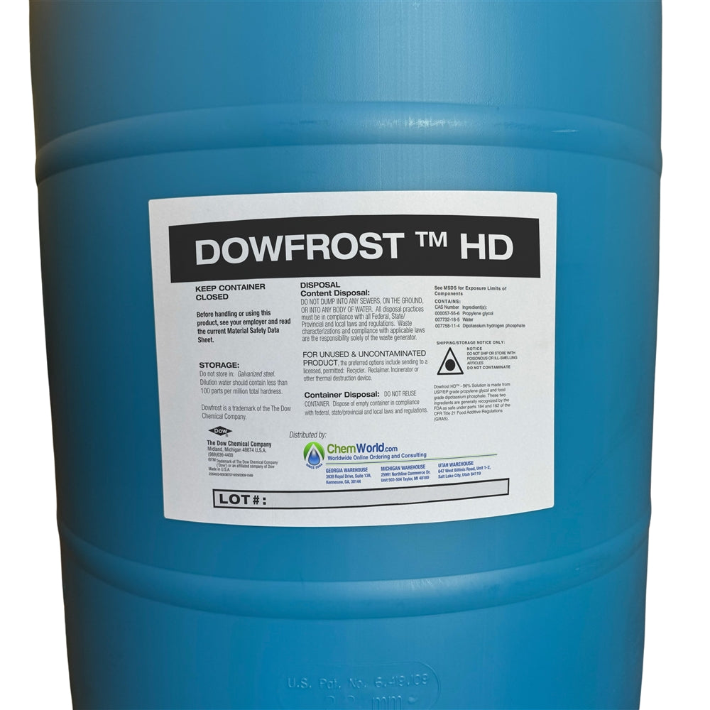 Dowfrost HD Glycol (94%)  - 55 Gallons