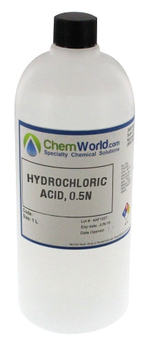 Hydrochloric Acid, 0.5N - 1 Liter