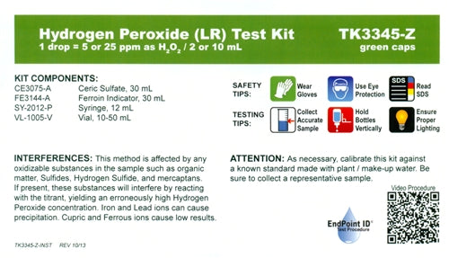 Hydrogen Peroxide Test Kits - 2 types