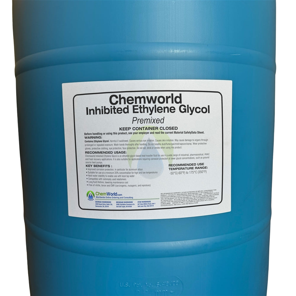 Inhibited Ethylene Glycol (Premixed 20 to 50%) - 55 Gallons