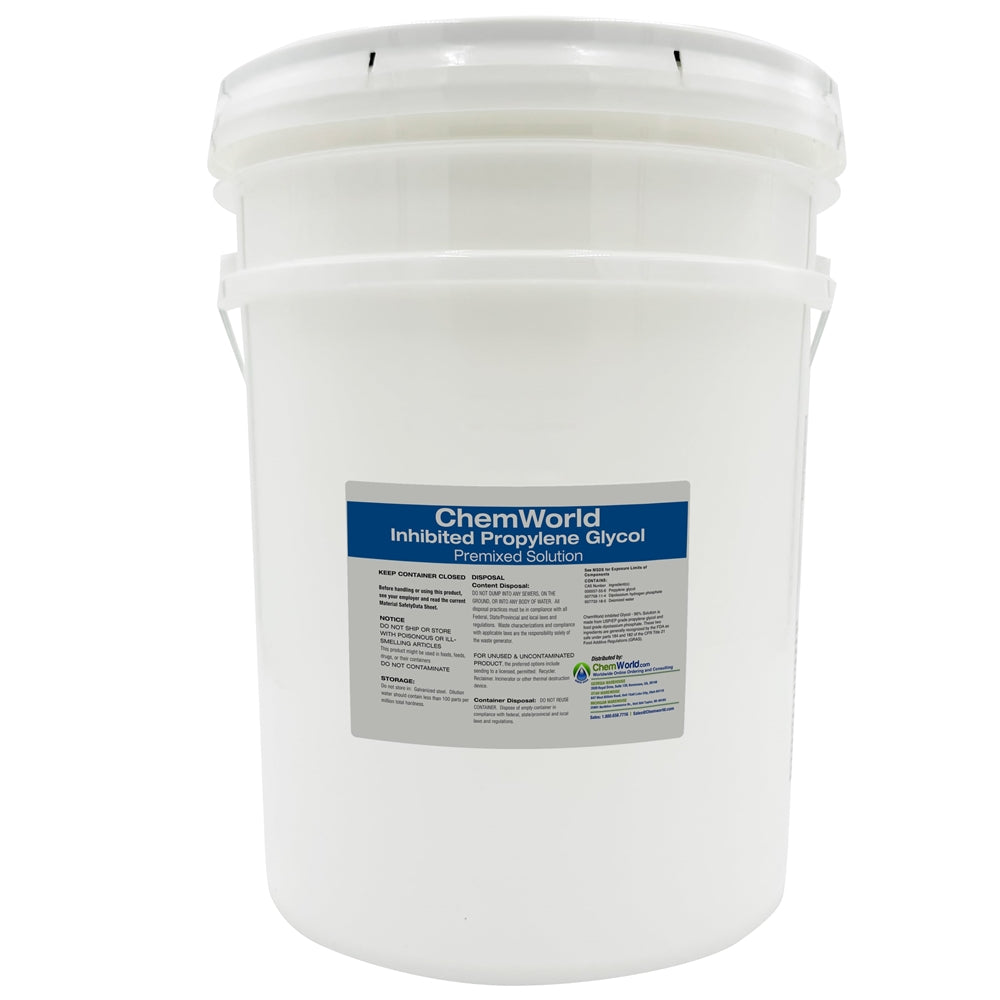 Premixed Inhibited Propylene Glycol (20% to 50%) - 5 Gallons