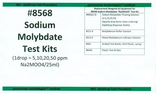 Sodium Molybdate Test Kit as (Na2MoO4)