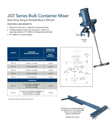Neptune Mixers - JGT Series