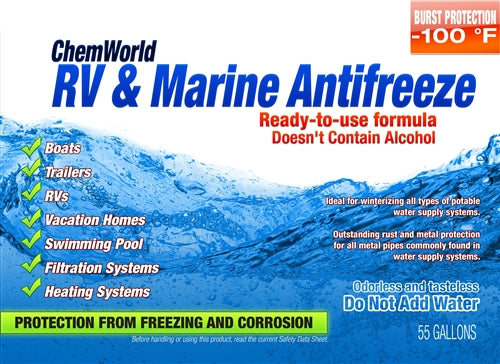 RV & Marine Antifreeze (-100F) Premixed - 55 Gallons