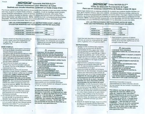 Spectroline Water-Glo 802 - 1 Gallon