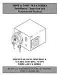 Instruction Manual  MEC-O-MATIC 2400T Plus
